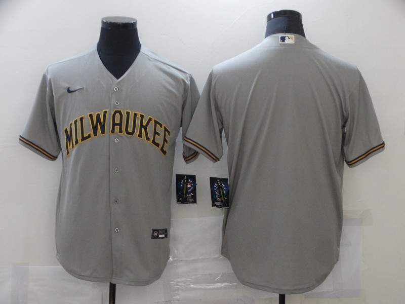 Milwaukee Brewers Grey MLB Jersey