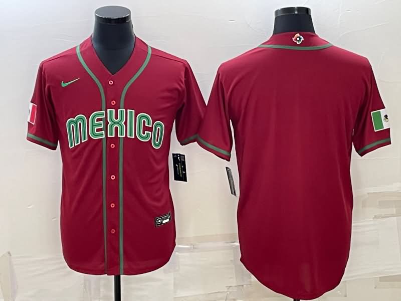 Mexico Red Baseball Jersey 04