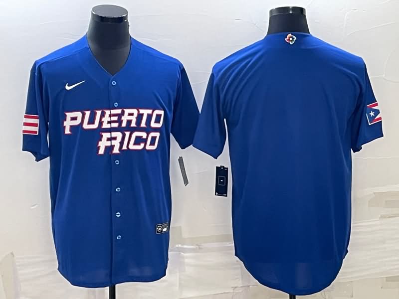 Puerto Rico Blue Baseball Jersey