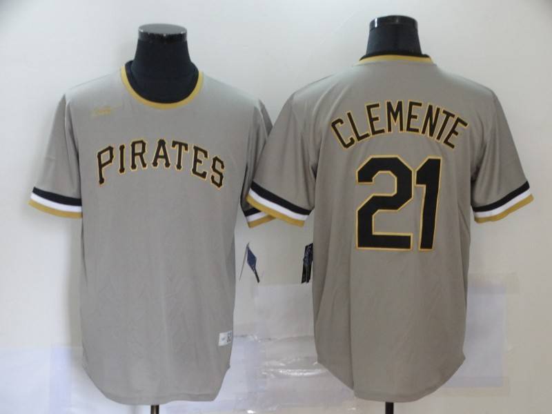 Pittsburgh Pirates Grey Cooperstown Collection MLB Jersey