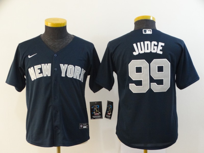 Kids New York Yankees JUDGE #99 Dark Blue MLB Jersey