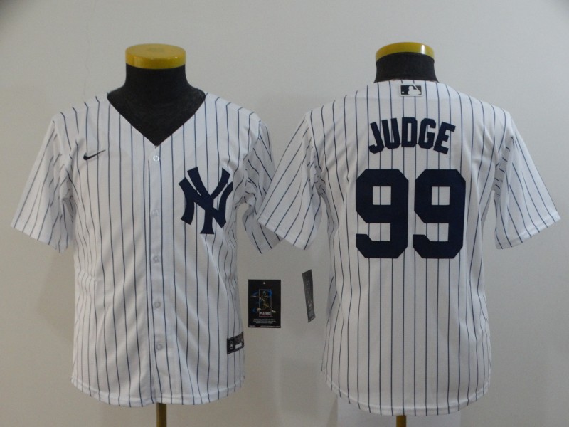 Kids New York Yankees JUDGE #99 White MLB Jersey