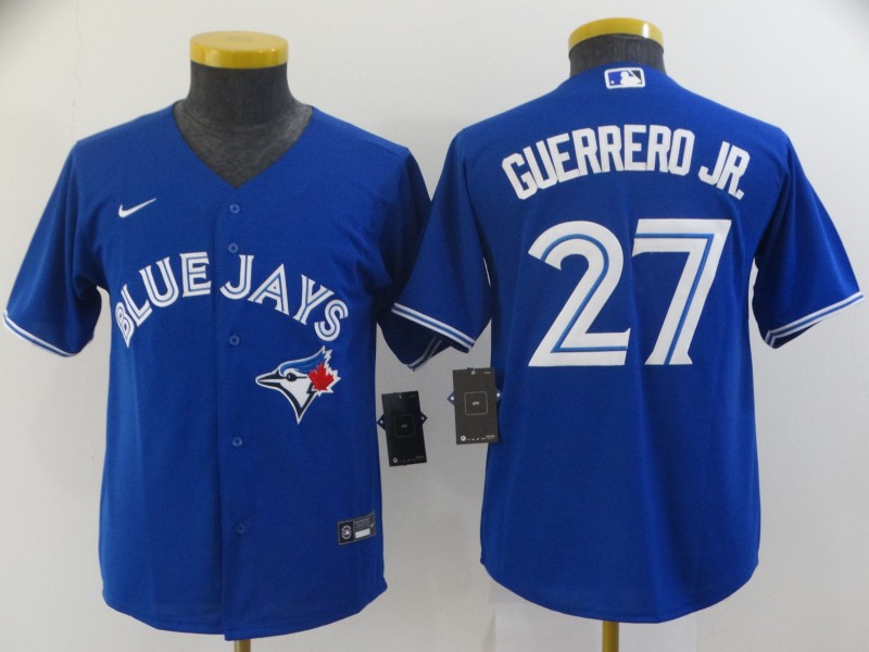 Kids Toronto Blue Jays GUERRERO JR. #27 Blue MLB Jersey