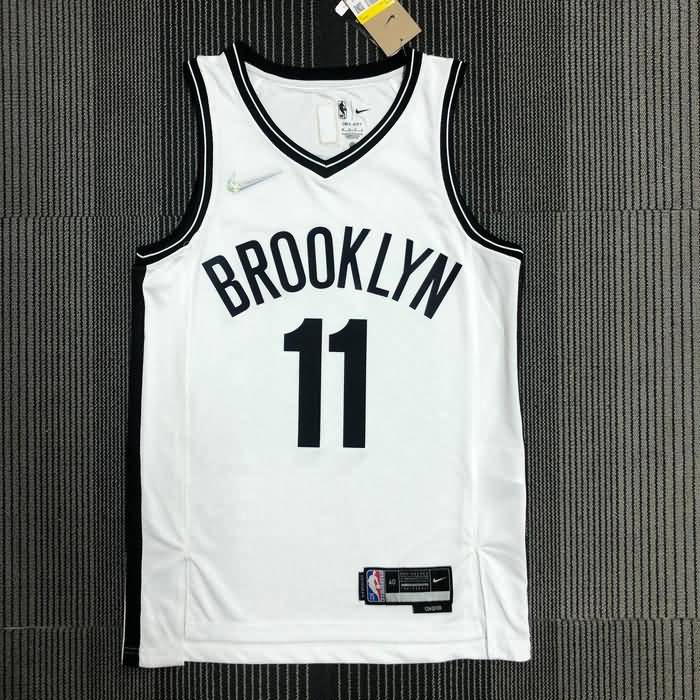 Brooklyn Nets 21/22 White Basketball Jersey (Hot Press)