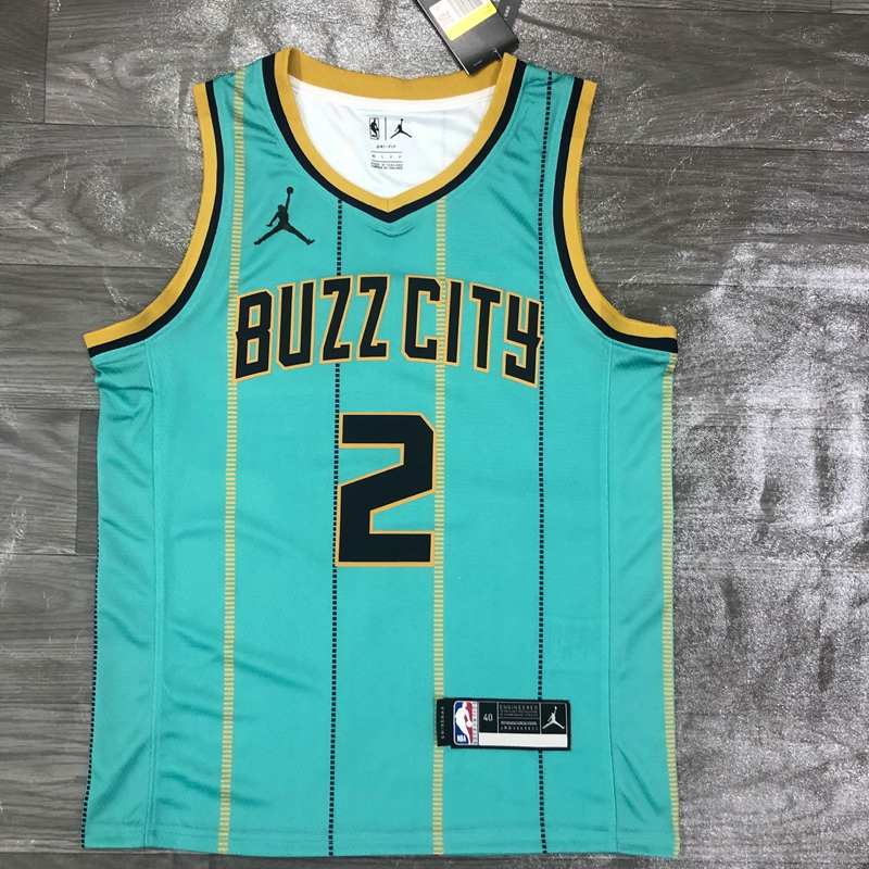 Charlotte Hornets 20/21 Green City AJ Basketball Jersey (Hot Press)