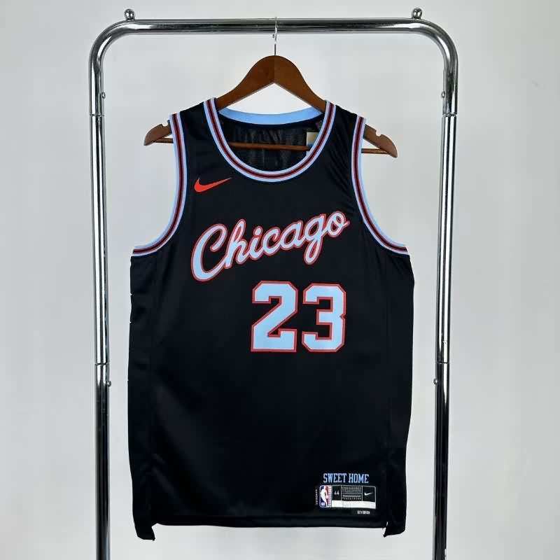 Chicago Bulls 25/26 Black City Basketball Jersey (Hot Press) Chicago Bulls 25/26 Black City Basketball Jersey (Hot Press)