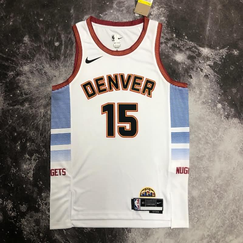 Denver Nuggets 22/23 White City Basketball Jersey (Hot Press)