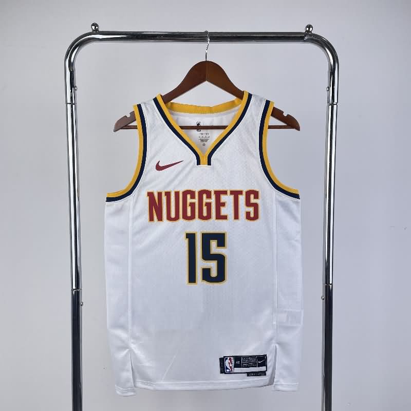 Denver Nuggets 22/23 White Basketball Jersey (Hot Press)