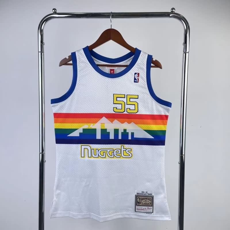 Denver Nuggets 1991/92 White Classics Basketball Jersey (Hot Press)