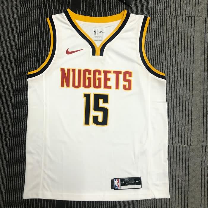 Denver Nuggets White Basketball Jersey (Hot Press)