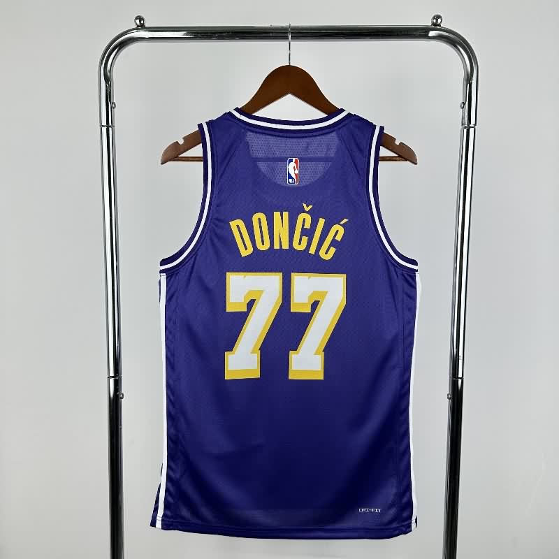 Los Angeles Lakers 25/26 Purple AJ Basketball Jersey (Hot Press)