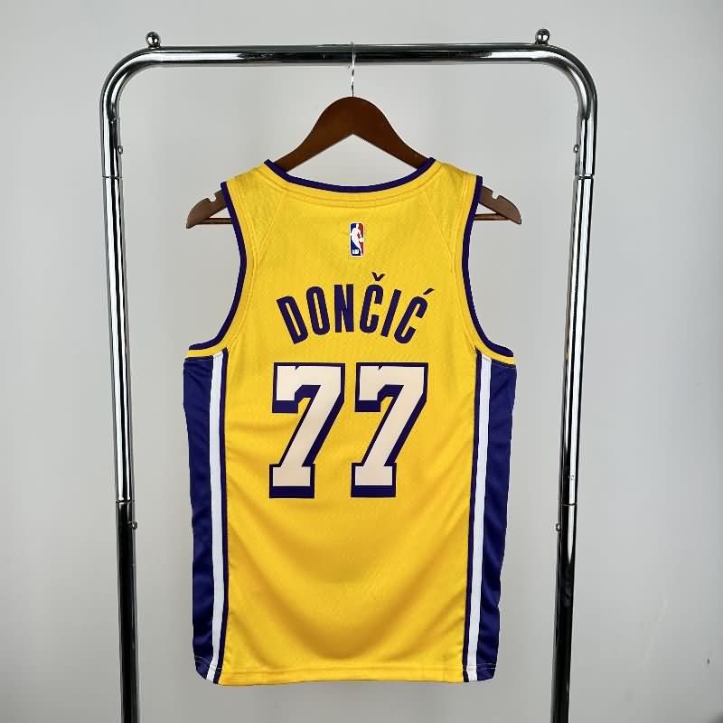 Los Angeles Lakers Yellow Basketball Jersey (Hot Press)