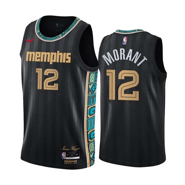 Memphis Grizzlies 20/21 Black City Basketball Jersey (Hot Press)
