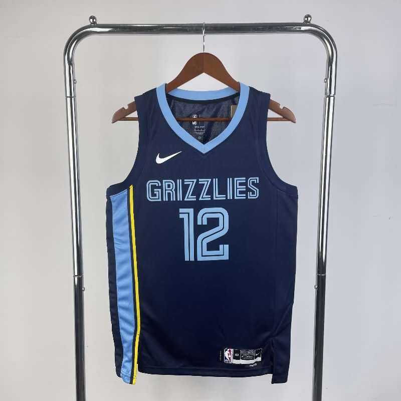 Memphis Grizzlies 22/23 Dark Blue Basketball Jersey (Hot Press)
