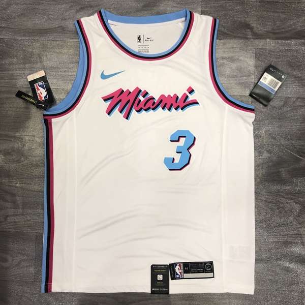 Miami Heat 2020 White City Basketball Jersey (Hot Press)