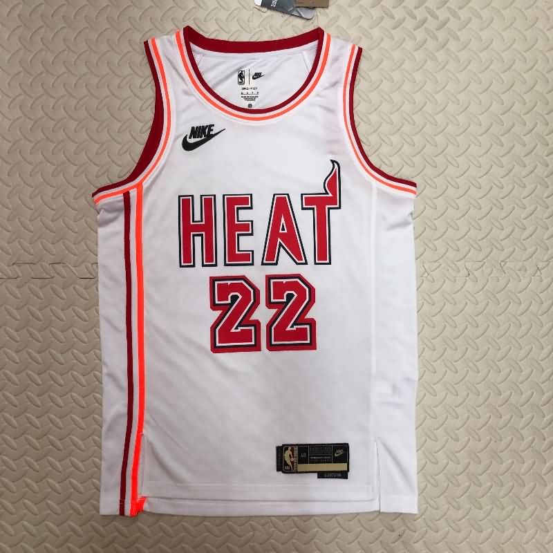 Miami Heat 22/23 White Classics Basketball Jersey (Hot Press)