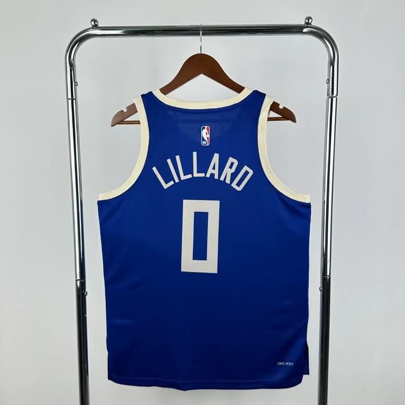 Milwaukee Bucks 24/25 Blue City Basketball Jersey (Hot Press)
