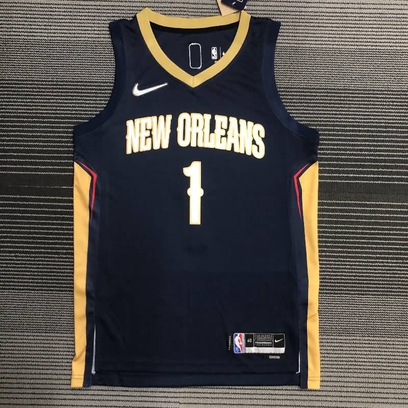New Orleans Pelicans 21/22 Dark Blue Basketball Jersey (Hot Press)