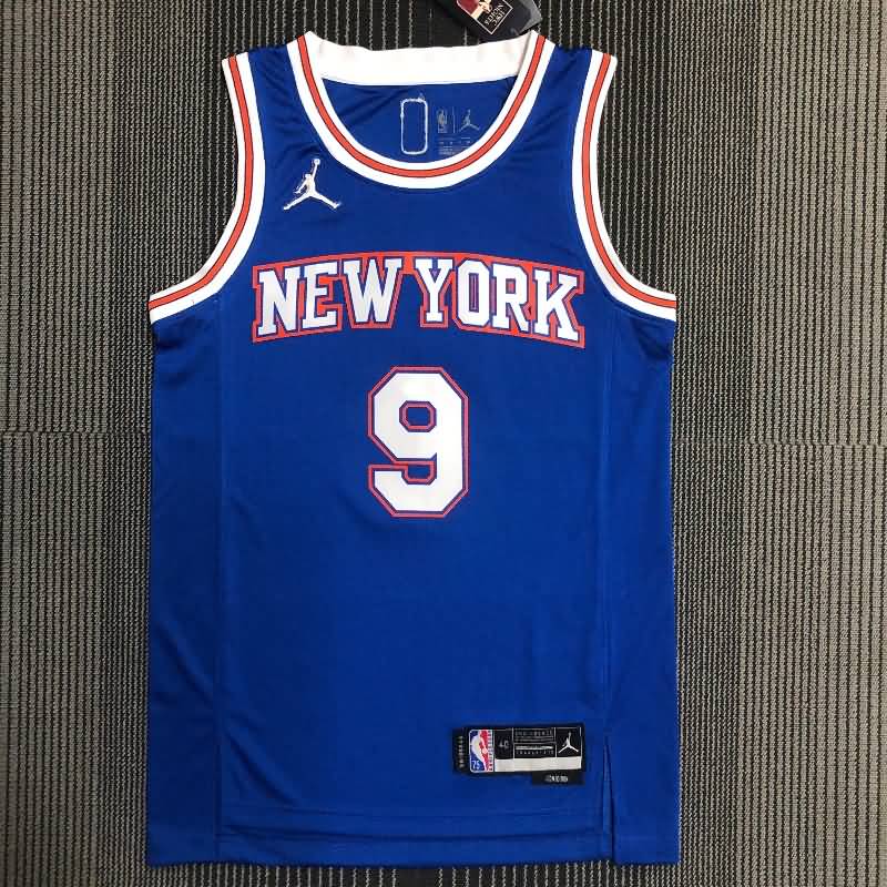 New York Knicks 21/22 Blue AJ Basketball Jersey (Hot Press)