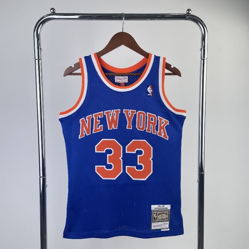 New York Knicks 1991/92 Blue Classics Basketball Jersey (Hot Press)