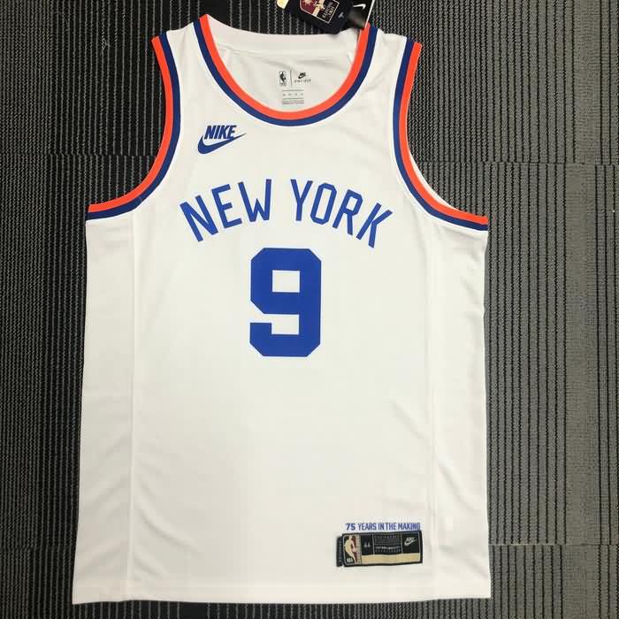 New York Knicks White Classics Basketball Jersey (Hot Press)