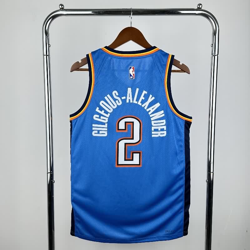 Oklahoma City Thunder 22/23 Blue Basketball Jersey (Hot Press)