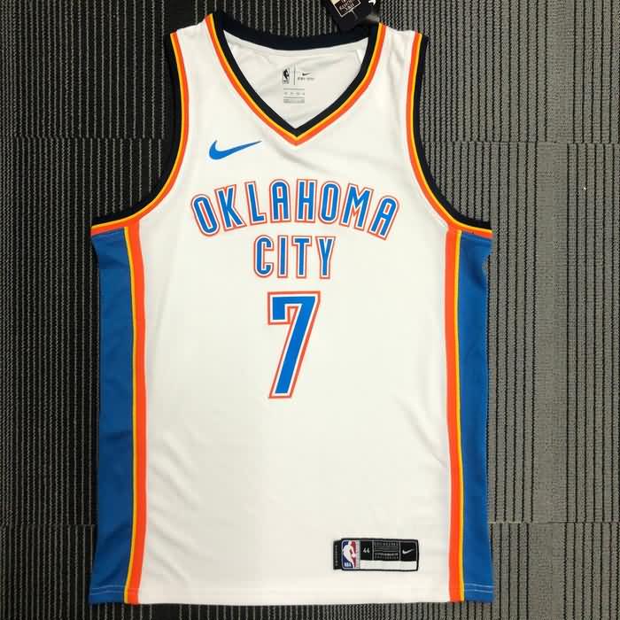 Oklahoma City Thunder White Basketball Jersey (Hot Press)