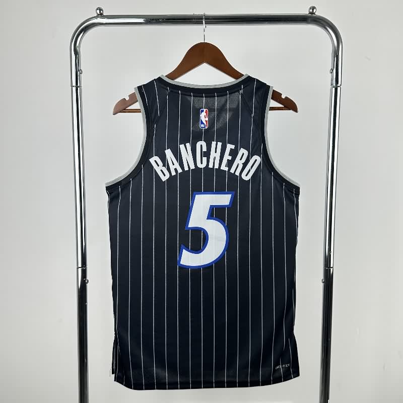 Orlando Magic 25/26 Black AJ Basketball Jersey (Hot Press)