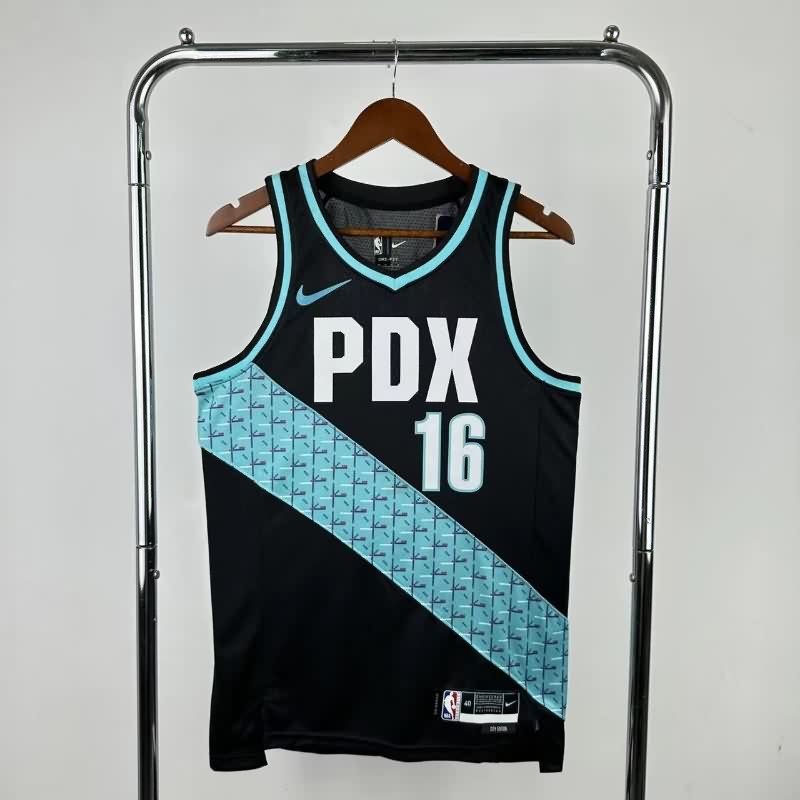 Portland Trail Blazers 25/26 Black City Basketball Jersey (Hot Press) Portland Trail Blazers 25/26 Black City Basketball Jersey (Hot Press)