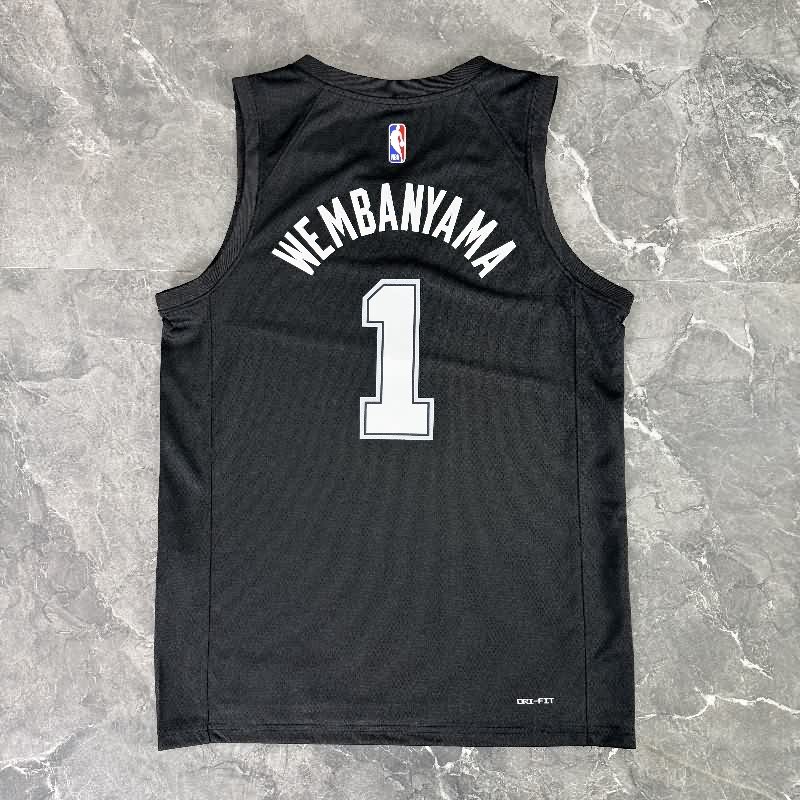 San Antonio Spurs 25/26 Black City Basketball Jersey (Hot Press)
