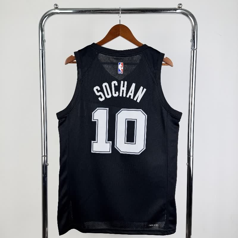 San Antonio Spurs 25/26 Black City Basketball Jersey (Hot Press)