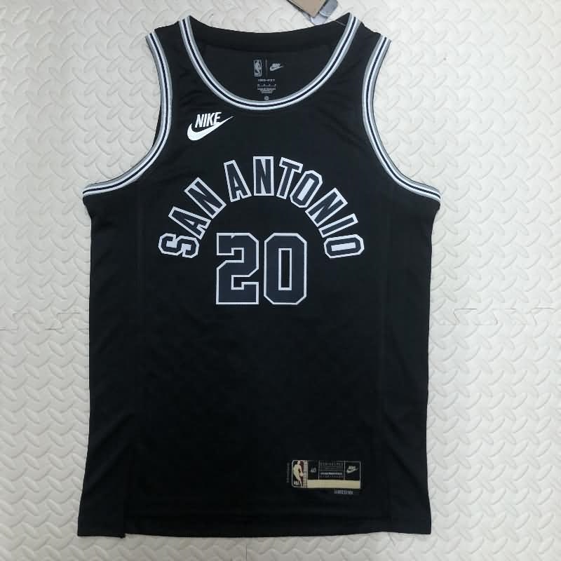 San Antonio Spurs Black Classics Basketball Jersey (Hot Press)