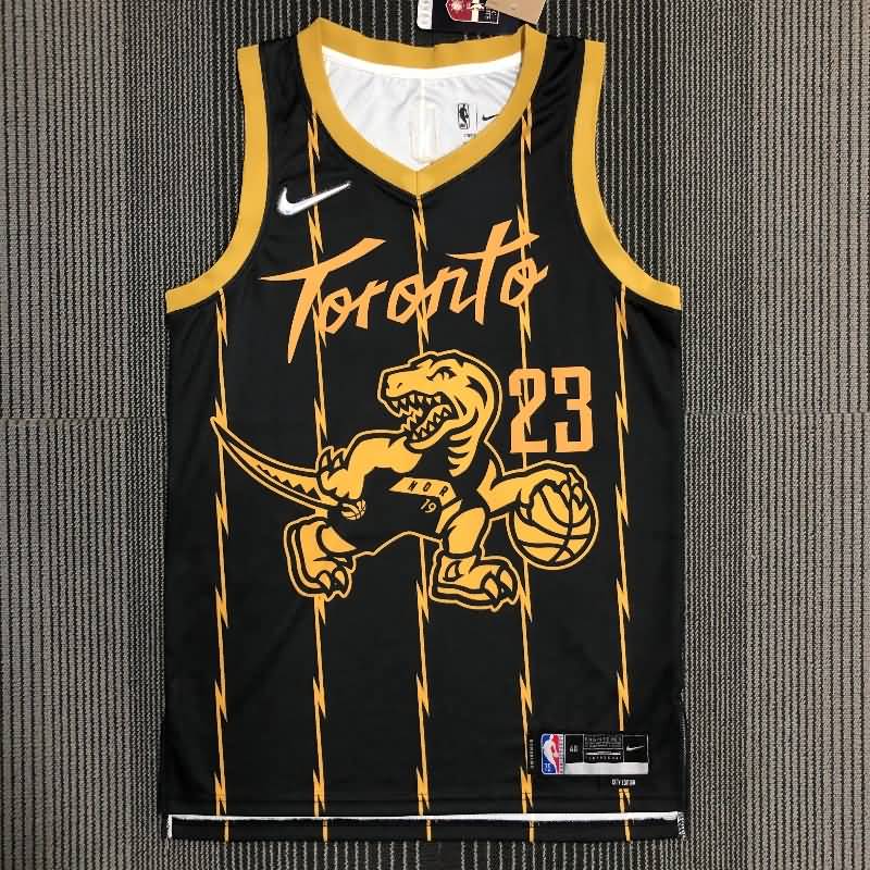 Toronto Raptors 21/22 Black City Basketball Jersey (Hot Press)