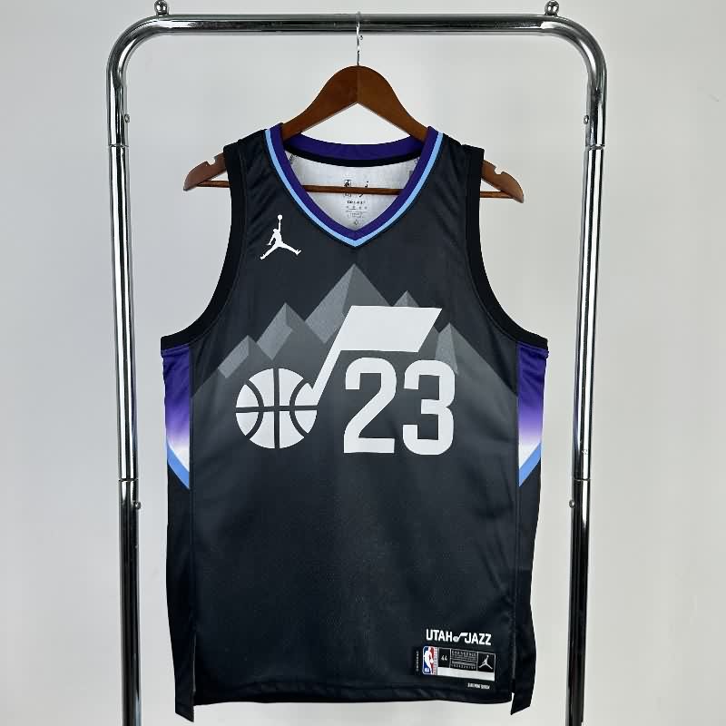 Utah Jazz 25/26 Black AJ Basketball Jersey (Hot Press) Utah Jazz 25/26 Black AJ Basketball Jersey (Hot Press)
