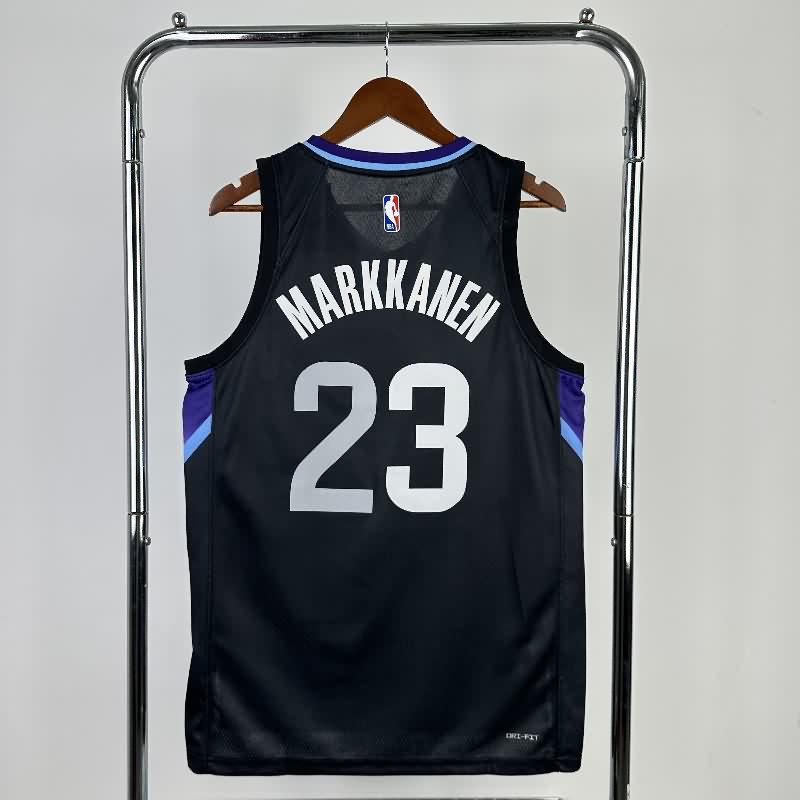 Utah Jazz 25/26 Black AJ Basketball Jersey (Hot Press)