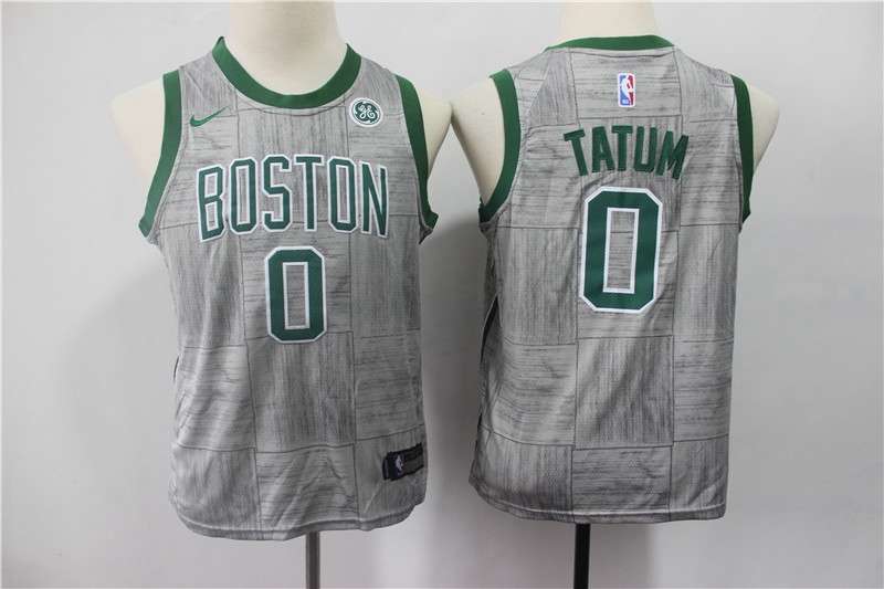 Boston Celtics #0 TATUM Grey City Youth Basketball Jersey (Stitched)