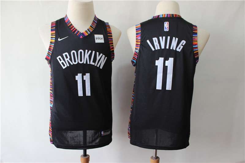 Brooklyn Nets #11 IRVING Black City Youth Basketball Jersey (Stitched)
