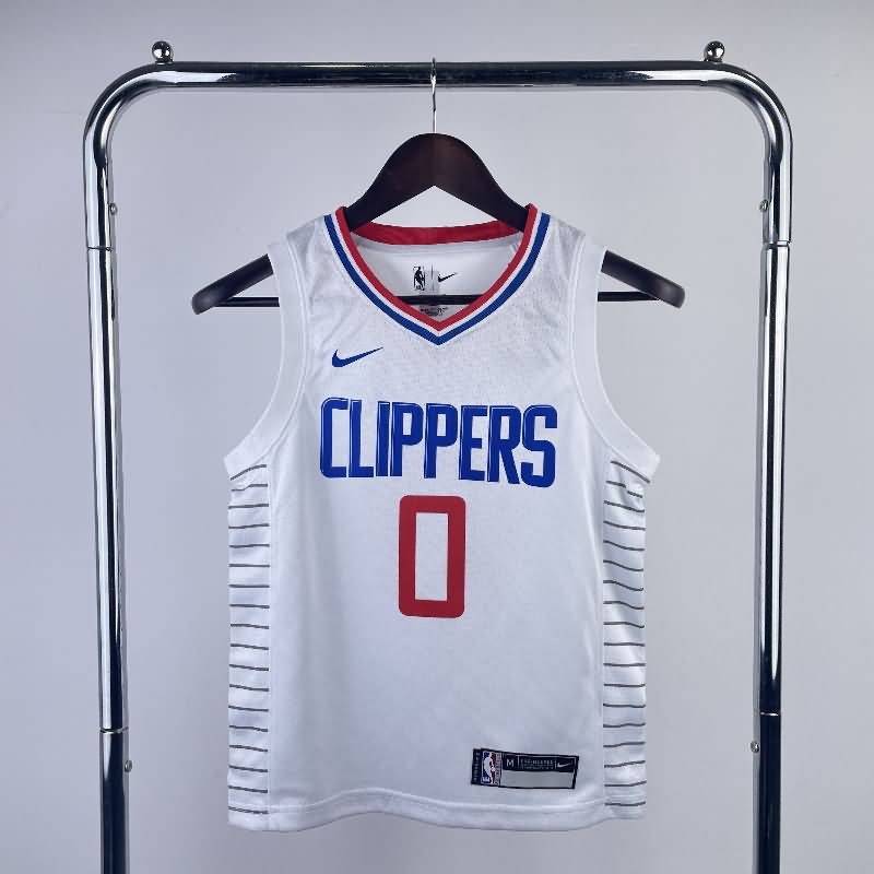 Los Angeles Clippers 22/23 White Youth NBA Jersey (Hot Press)