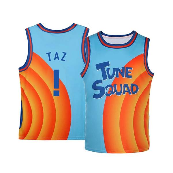 Movie #! Blue Yellow Basketball Jersey (Stitched)