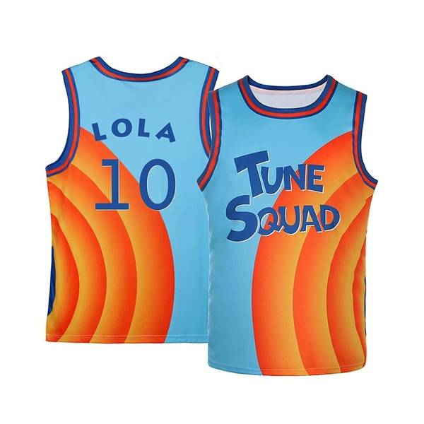Movie #10 Blue Yellow Basketball Jersey (Stitched)