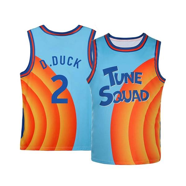 Movie #2 Blue Yellow Basketball Jersey (Stitched)