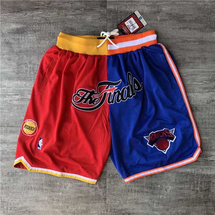 Houston Rockets York Knicks New Red Blue Basketball Shorts