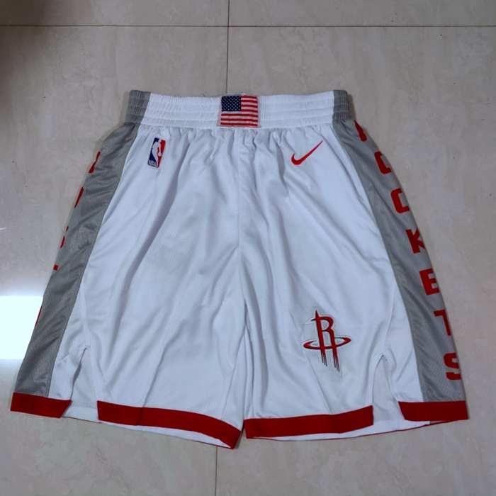 Houston Rockets White City Basketball Shorts