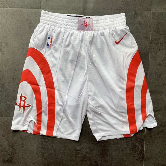 Houston Rockets White Basketball Shorts