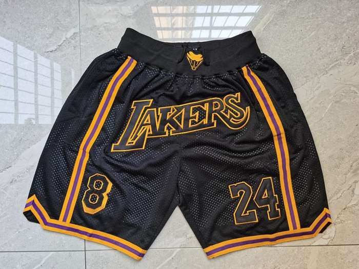 Los Angeles Lakers Just Don Black Basketball Shorts 04