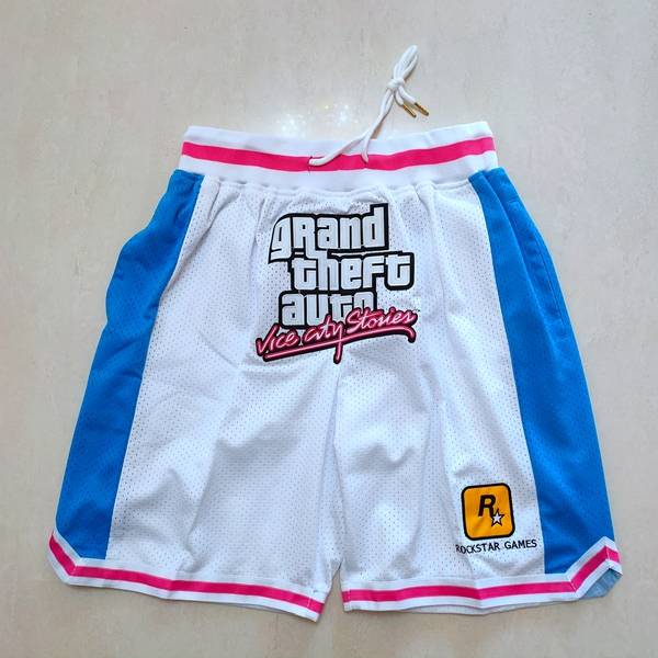 Movie Just Don White Basketball Shorts 02