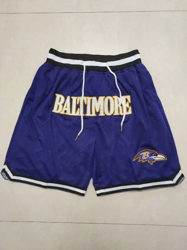 Baltimore Ravens Just Don Purple NFL Shorts