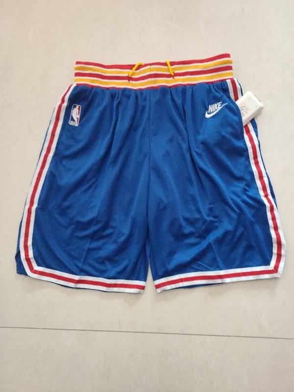 New York Knicks Blue Basketball Shorts 02