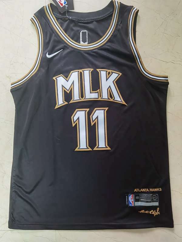 20/21 Atlanta Hawks YOUNG #11 Black City Basketball Jersey (Stitched)