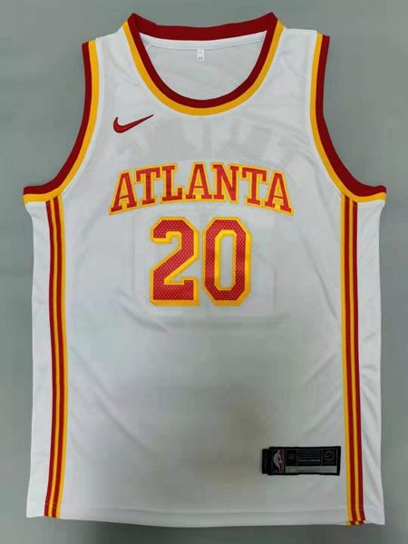 20/21 Atlanta Hawks COLLINS #20 White Basketball Jersey (Stitched)